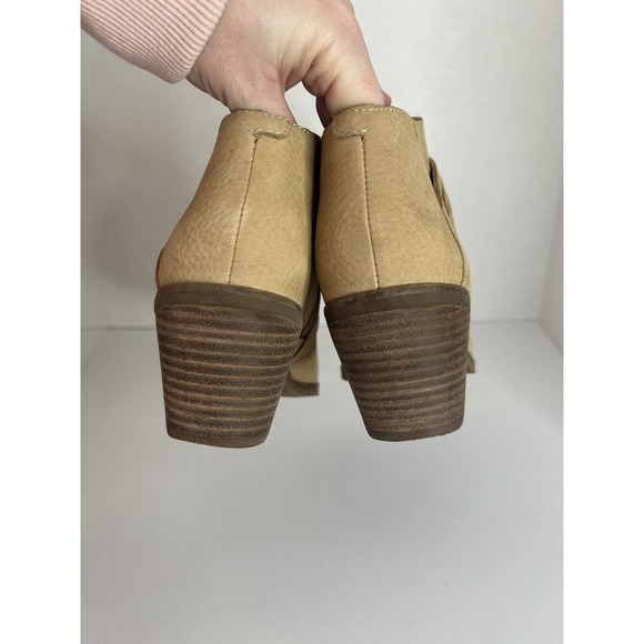 Lucky Brand Zavrina Bootie Zip Up Ankle Boot Stacked Block Heel Women's 6 - Picture 8 of 11